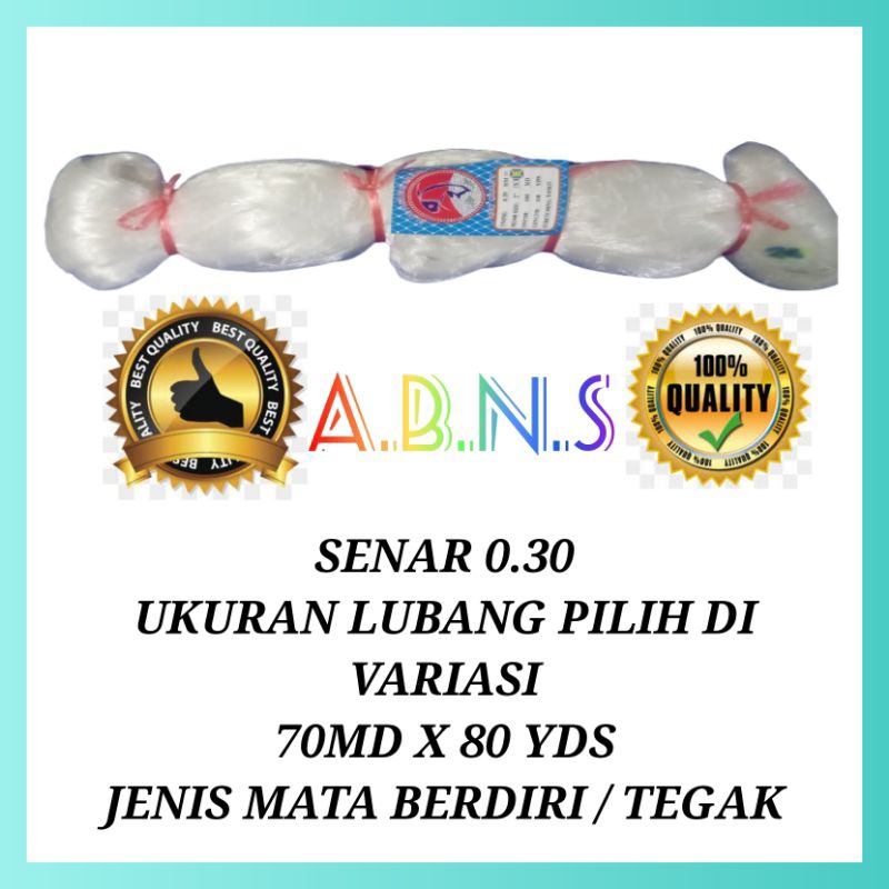 JARING IKAN / JARING SENAR 0.30 - 70X80 YOKO