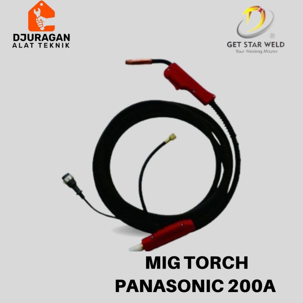 Stang Las CO2 Panasonic 200A / MIG Torch Panasonic 200A - 3 meter