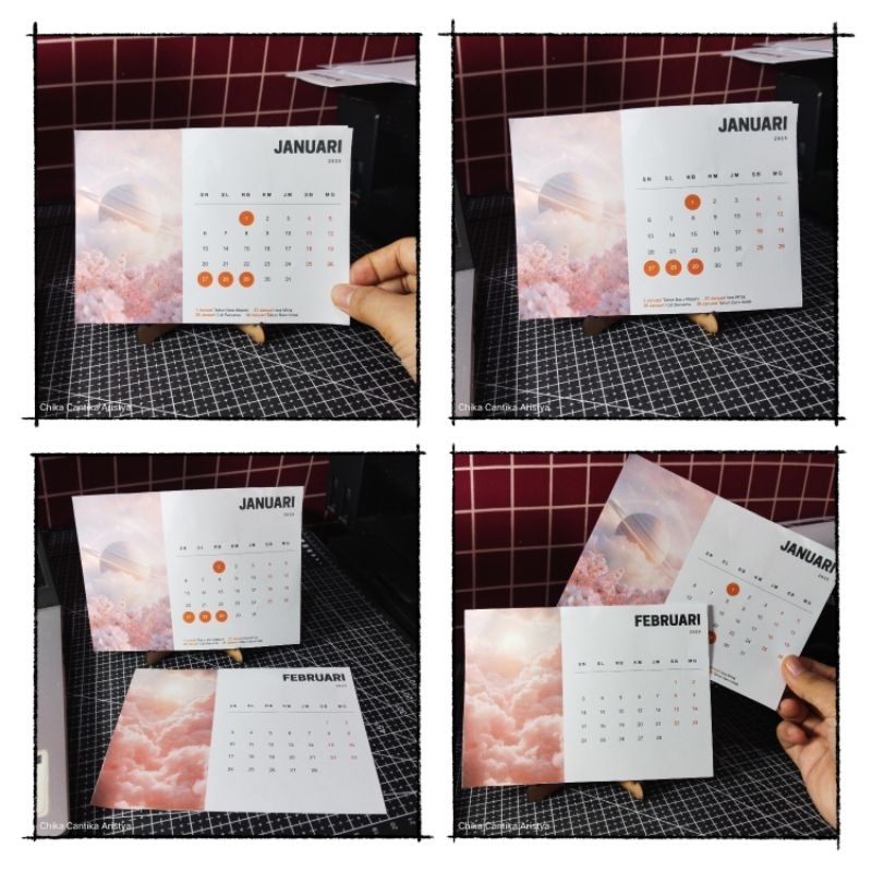 

Kalender Meja 2025 Custom Murah Meriah | Ada 3 Ukuran | Isi 12 Halaman | Bahan Tebal Free Penyangga