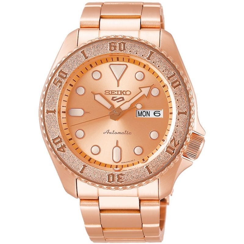 SEIKO 5 Sports SRPE72K1 AUTOMATIC  Rose Gold Dial Rose Gold Tone Stainless Steel