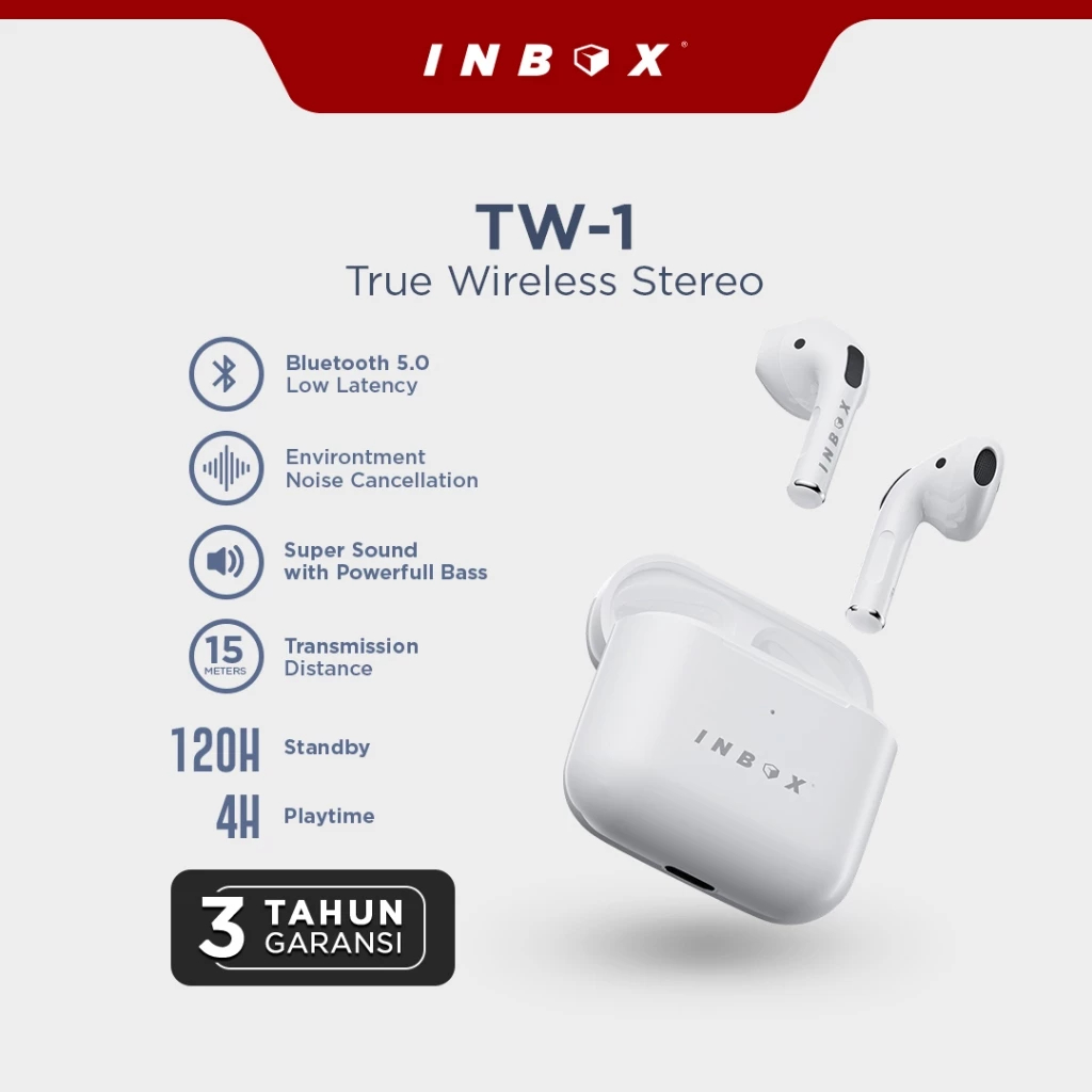 Inbox TW-1 Wireless Earphone Headset Bluetooth 5.0 TWS Mini
