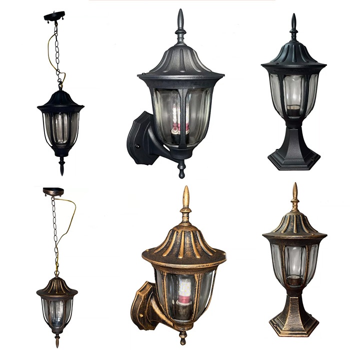 Lampu Hias Retro Klasik Kuno Dinding Pilar Gantung Plafon Indoor Outdoor Waterproof