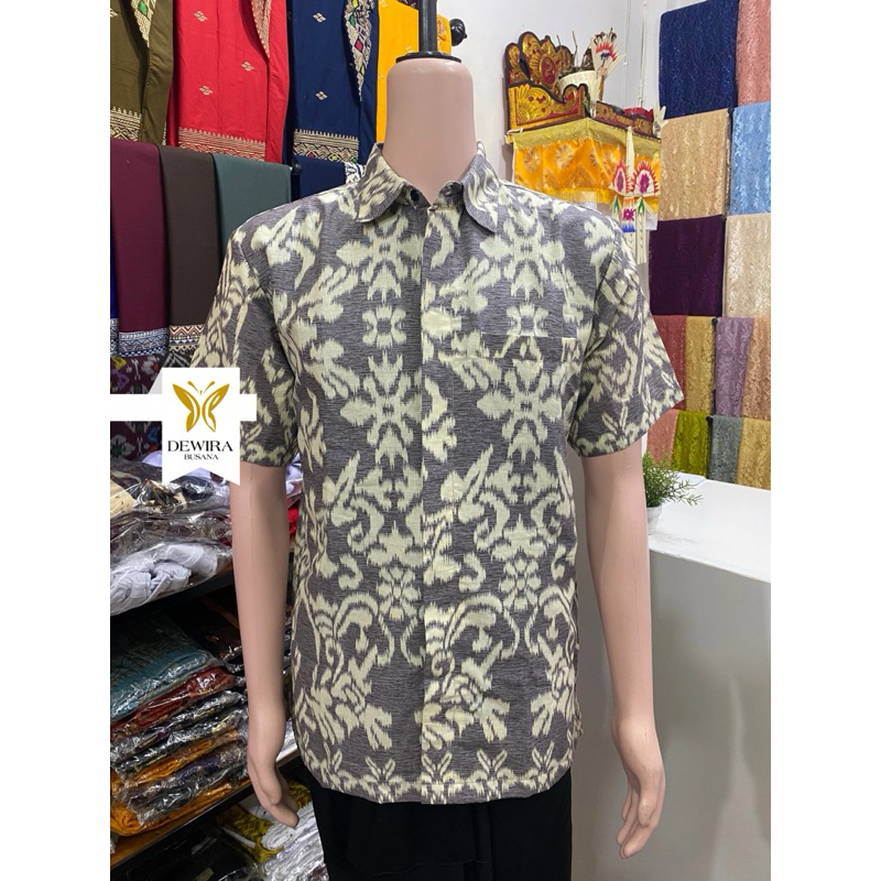 Kemeja Endek Pria Tangan Pendek | Kemeja Endek Jumbo | Hem Endek | Kemeja Endek