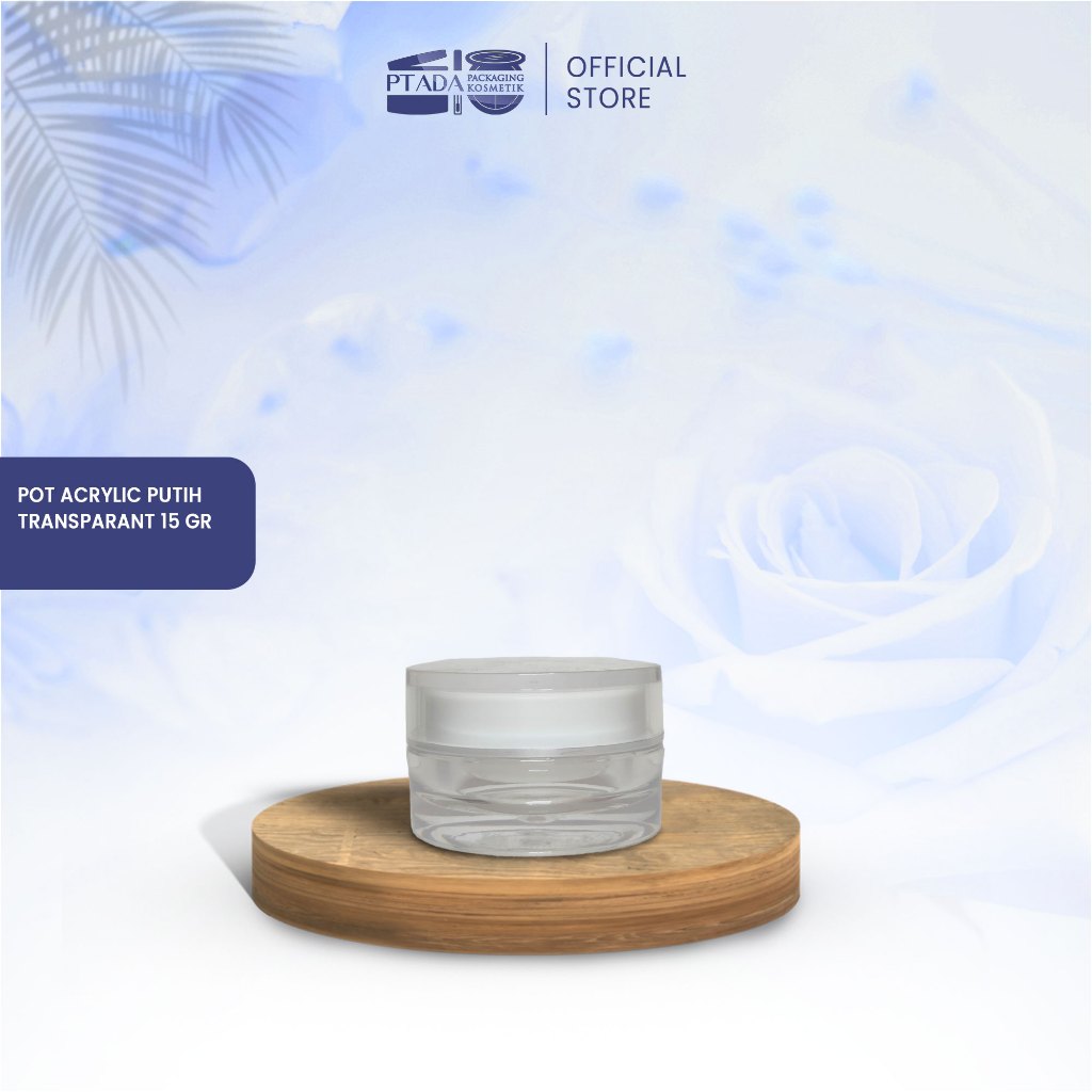 Pot Acrylic Putih Transparant 15 gr