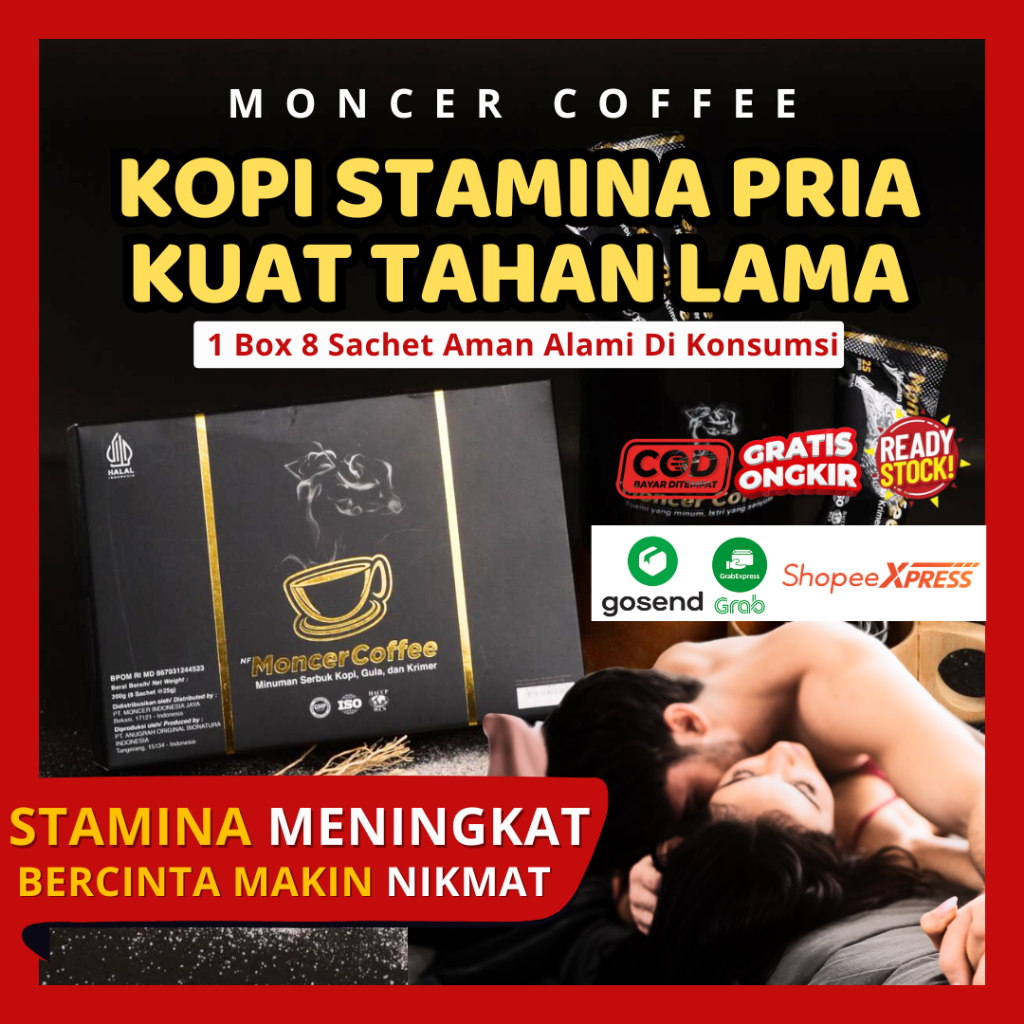 

MoceerKopi Coffee Original Kopi Stamina Pria Kuat Tahan Lama 1 Box 8 Sachet Aman Alami Di Konsumsi