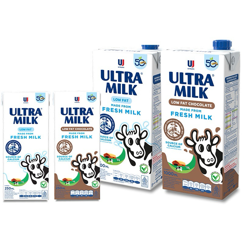 

Susu UHT ULTRA MILK LOW FAT 250ml 1dus isi 24pcs