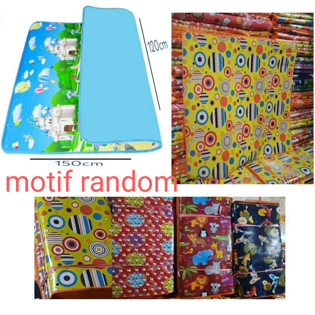 Karpet Spons Karpet Tikar Plastik Lantai Motif Karakter Matras 120x110cm Random Grosir Ngawi
