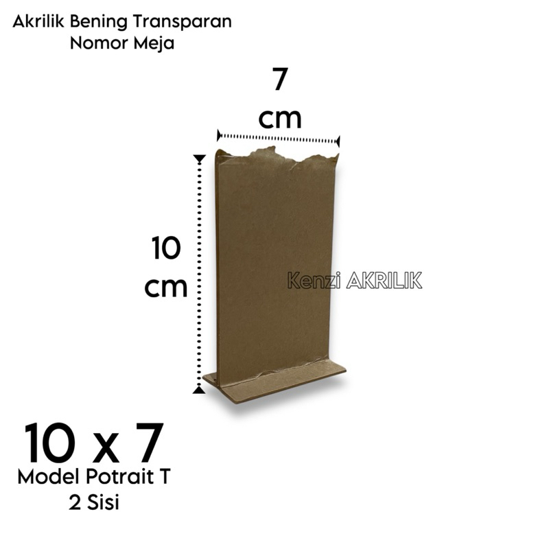 

Akrilik Bening Nomor Meja Ukuran 10 CM x 7 CM Tebal 2mm Potrait T 2 Sisi