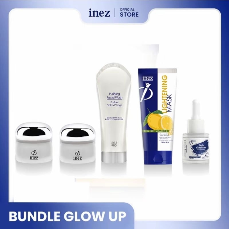 INEZ Bundle Glow Up/Paket wajah Mencerahkan/Paket wajah Glowing