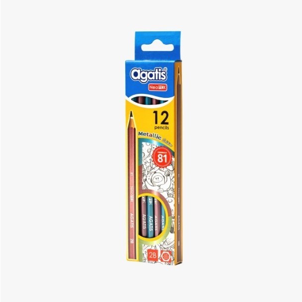 

Agatis Neopex - Pensil Tulis Metalic 2B 1Box - Isi 12 Pcs