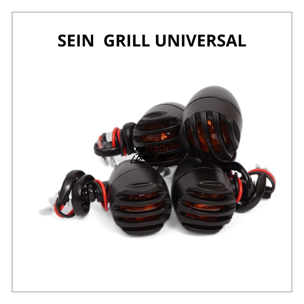LAMPU SEIN SEN GRILL JAPSTYLE RITING CB TRALIS HITAM MOTOR CUSTOM