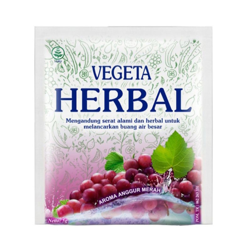 

Vegeta Herbal Minuman Sari Serat Rasa Anggur 5gr