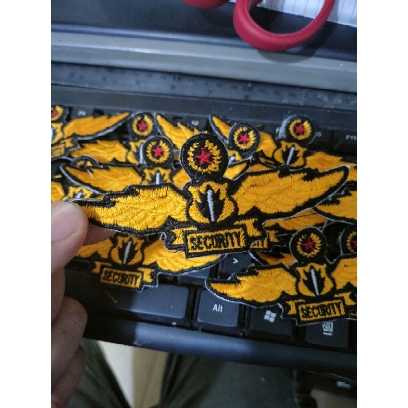 bordir kewenangan satpam / wing security / gada pratama