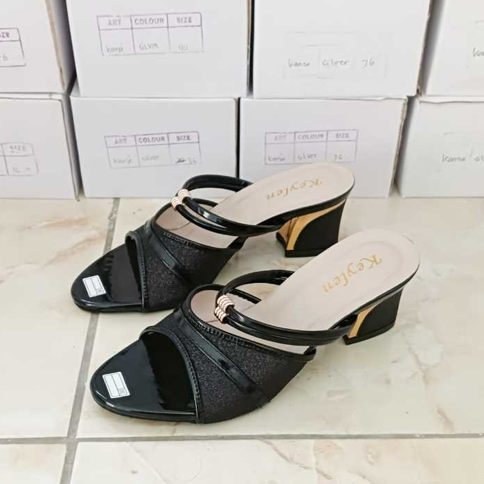 Diandra Offic Sendal Knza 01 Sendal Heel Kundangan Cantik Dan Elegan Termurah
