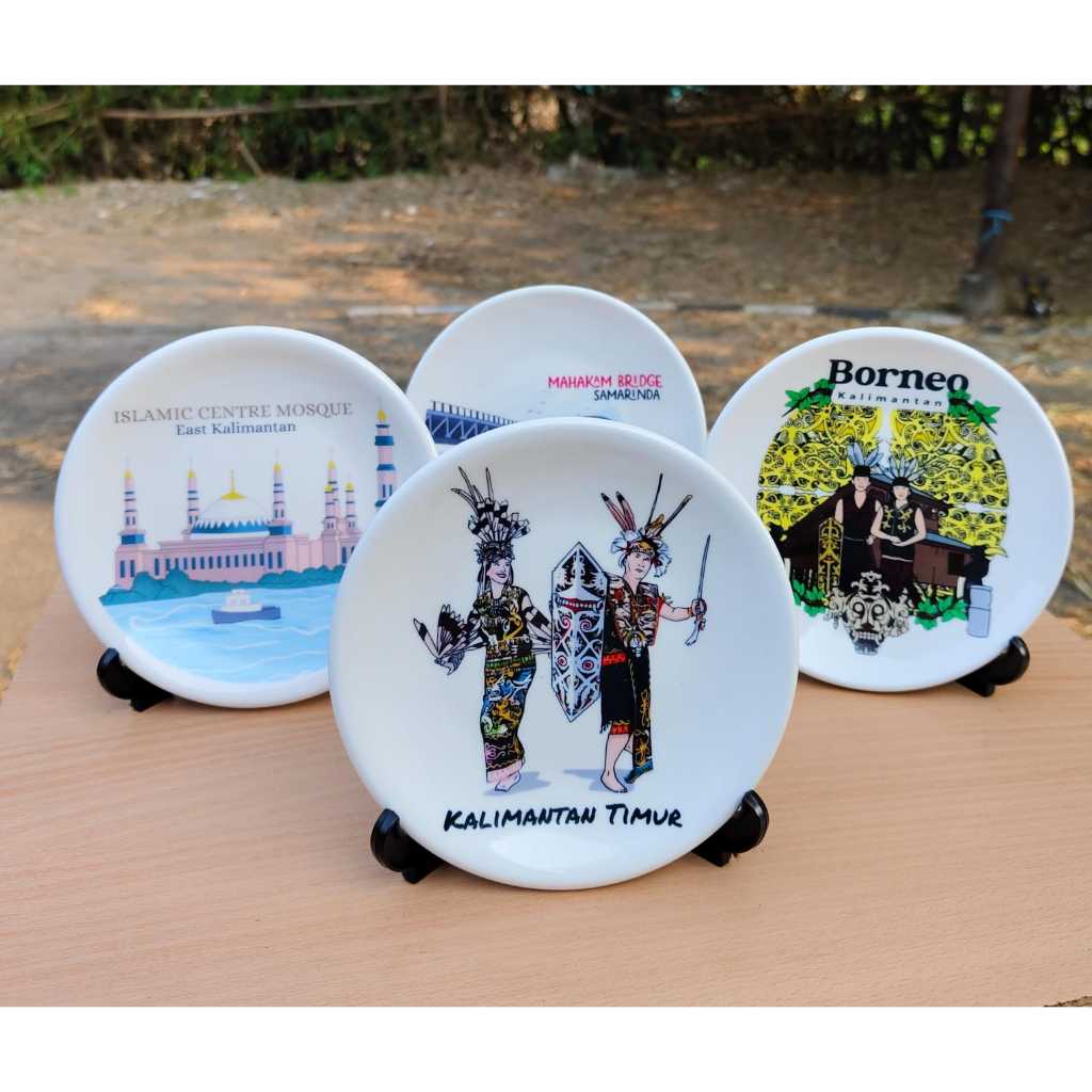 Piring Souvenir Custom Gambar ukuran 15 cm