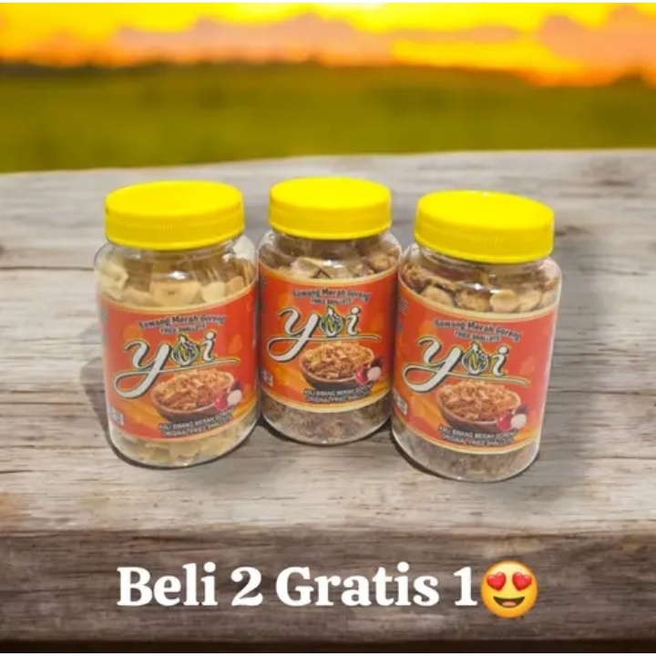 

YOI/bawang merah goreng beli 2 gratis bawang putih goreng/kemasan 80g/YOIPUSATBAGOR