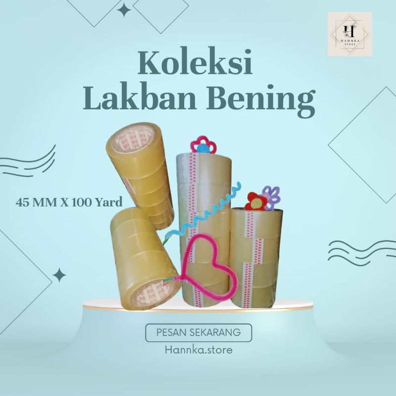 

Lakban Bening/Coklat 45 MM 100 Yard