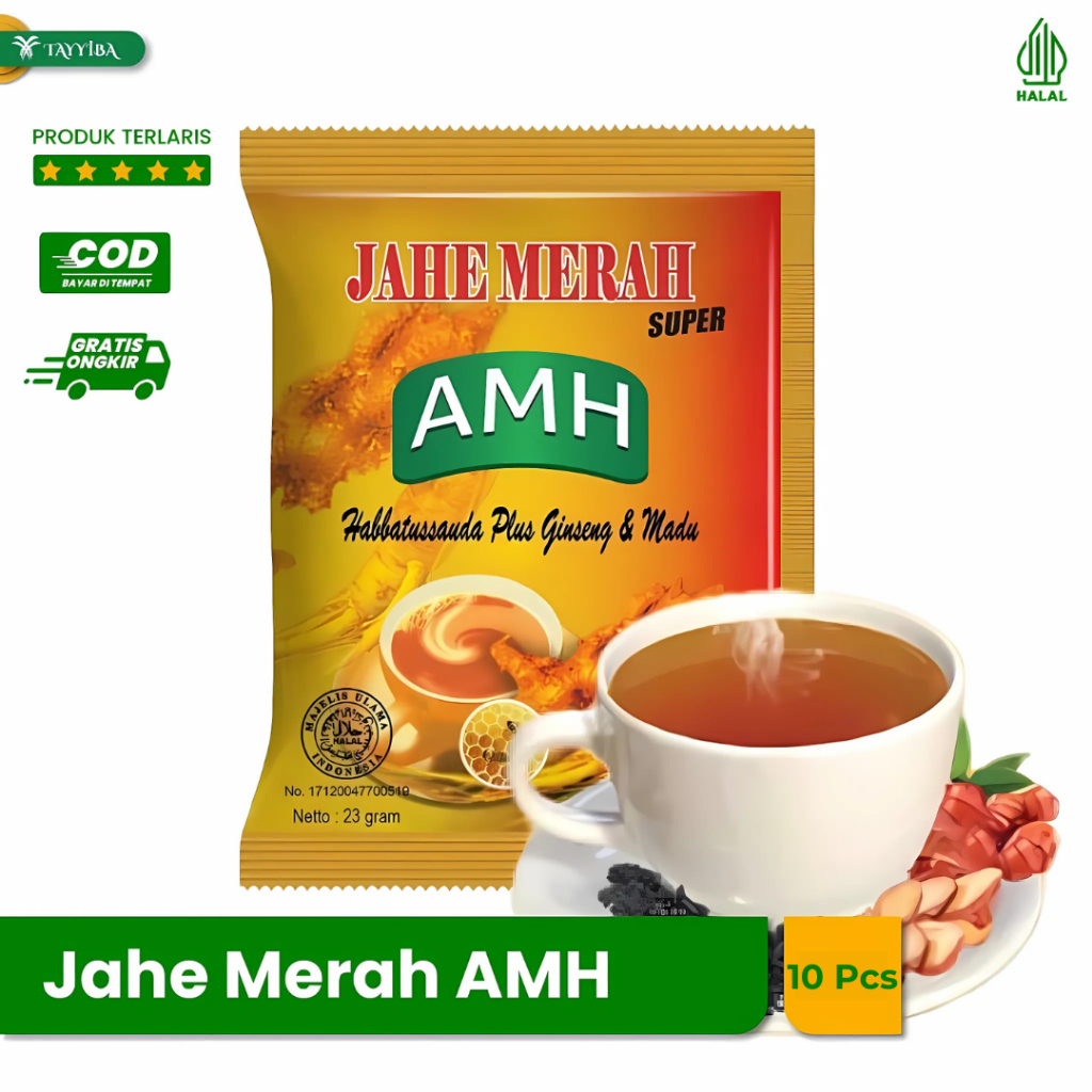 

Jahe Merah AMH Original Super Asli Habbatussauda Ginseng Madu Sachet