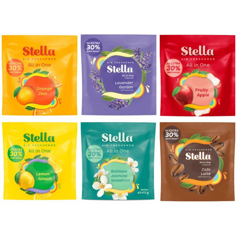 Stella Pengharum Ruangan Gantung Jasmine apel kopi lavender lemon jeruk