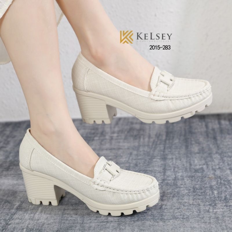 SEPATU BRANDED IMPORT WANITA KELSEY 2015-283K HIGH HEELS EMPUK NYAMAN MODEL TERBARU BAHAN KULIT PREM