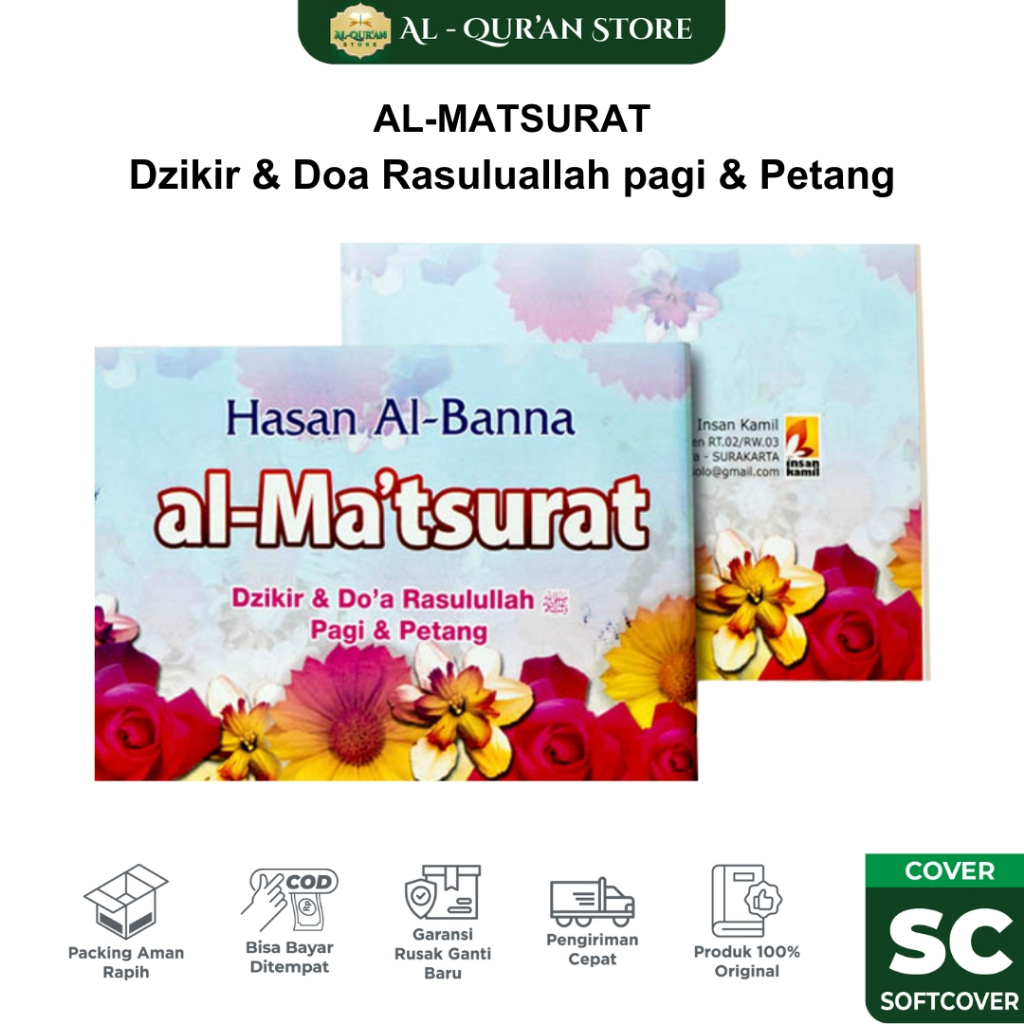 ( 1pcs ) - BUKU SAKU AL MATSURAT SAKU, AL MATSURAT PAGI SORE, ALMATSURAT SOUVENIR HASAN, AL MATSURAT