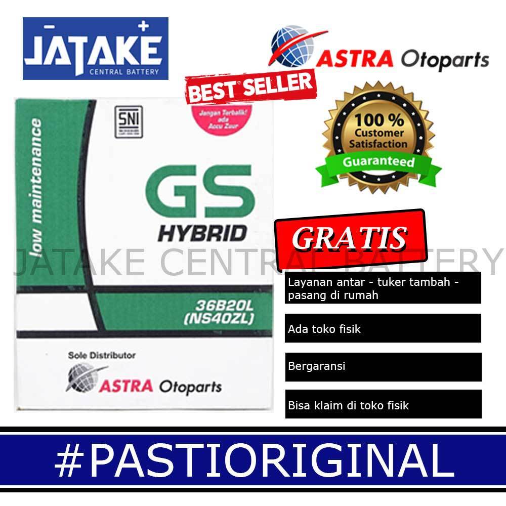 Aki Basah NS40ZL 36B20L GS Hybrid mobil Toyota Agya Calya Daihatsu Ayla Sirion Sigra Datsun GO