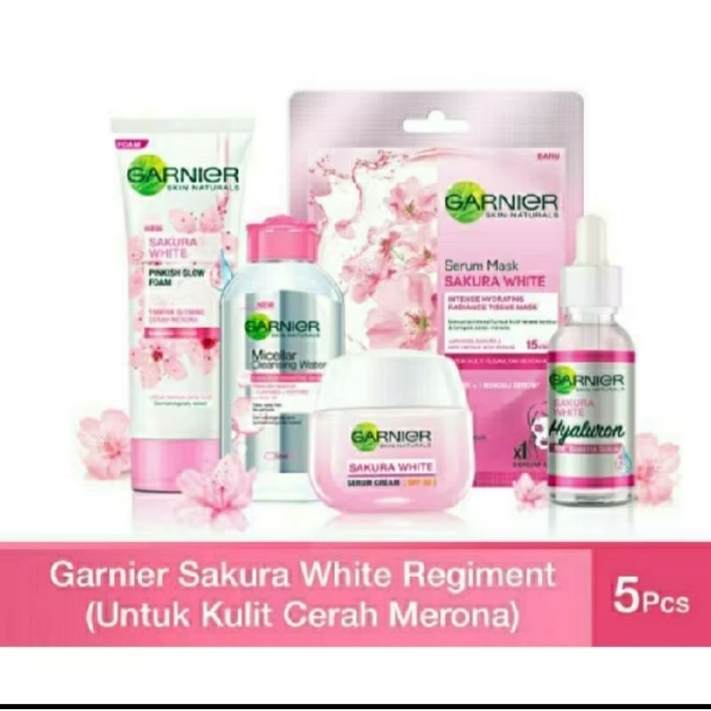 PAKET LENGKAP GARNIER SAKURA ISI 5