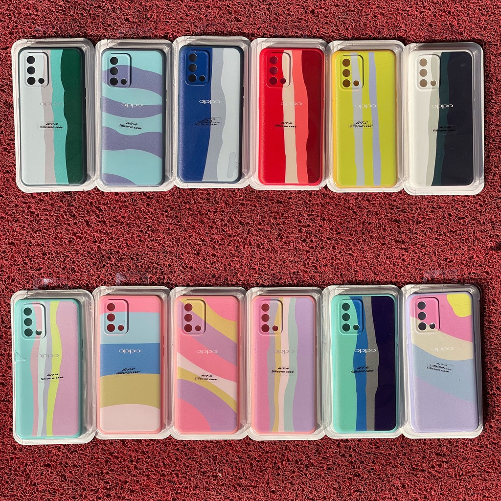 [ CASE SAMSUNG A12 | A03S  | A12 | A54 | A72 ] SOFT CASE RAINBOW WARNA WARNI
