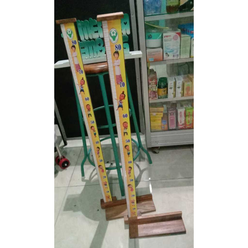 ALAT UKUR PANJANG BAYI KAYU/Mistar pengukur tinggi badan balita