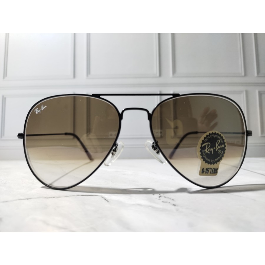 KACAMATA RAYBAN AVIATOR RB3026 SIZE 62 GRADASI BROWN ORIGINAL