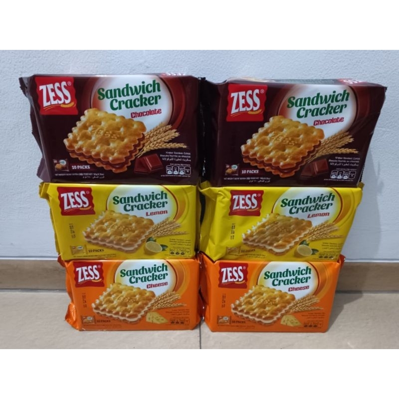 

Zess Sandwich Cracker Krim Cokelat - -Lemon - Savory Keju - Cheese Keju Sandwich Crackers Malaysia