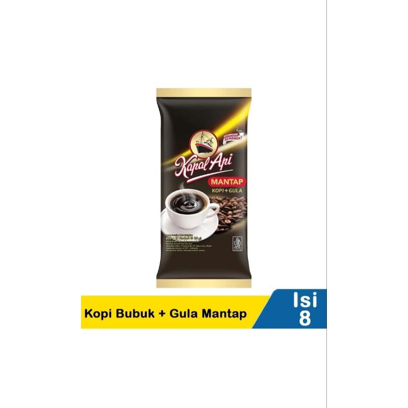 

KOPI KAPAL API MANTAP KOPI + GULA 8 X 25 GR( 8 PCS)