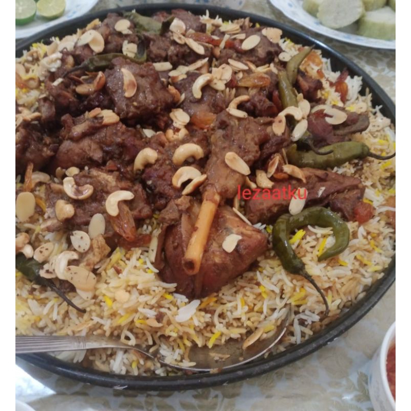 

BASMATIKEBULI INSTAN NASI REMPAH ARAB LEZAATKU BIRYANI MANDHI KABSAH PREMIUM 5PORSIKENYANGPIRTHALAL