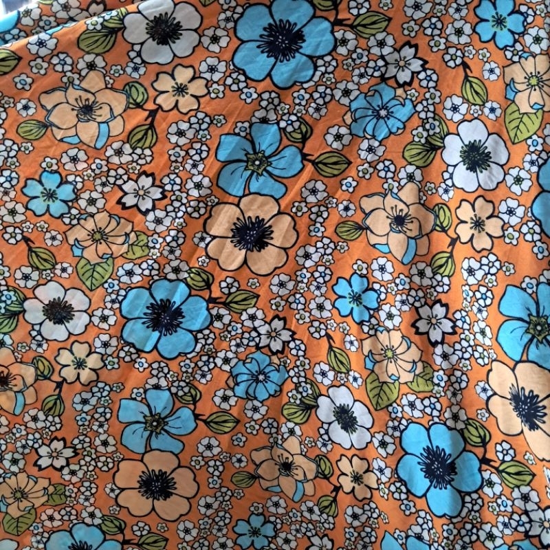 kain katun motif bunga - kain katun paris premium motif bunga- kain katun impor