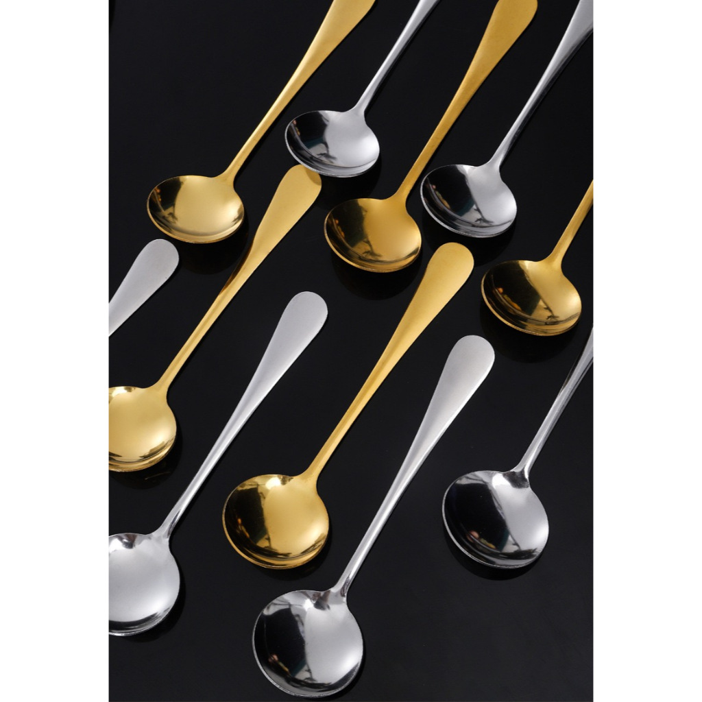 BS Sendok Stainless steel Bulat Sendok Bulat Stainless Steel Anti Karat Sendok Korea Bulat Besi