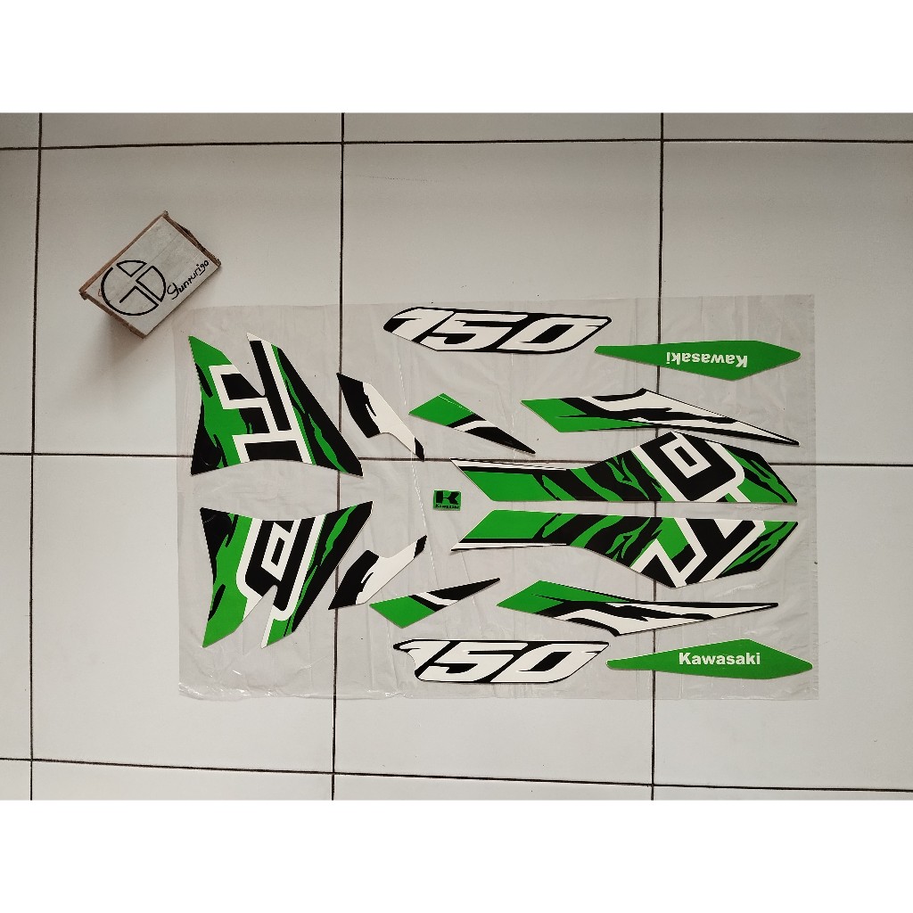 Striping Sticker Lis Kawasaki D Traker Dtraker 2020 2021 Hijau