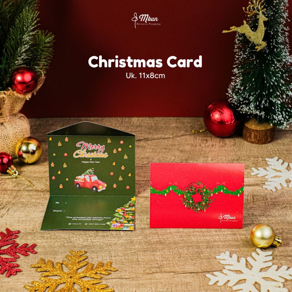 

CARD CHRISTMAS | HAMPERS NATAL | GIFT NATAL | KARTU UCAPAN MERRY CHRISTMAS | POP UP CARD | Mbun Brownies Panggang