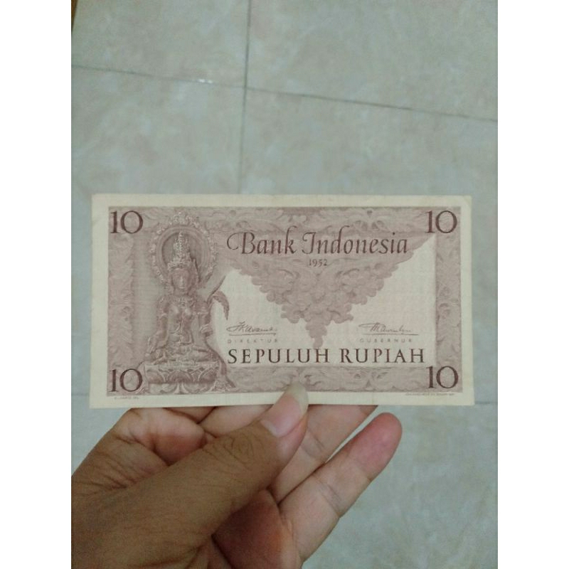 10 rupiah seri budaya 1952 rp 10 budaya