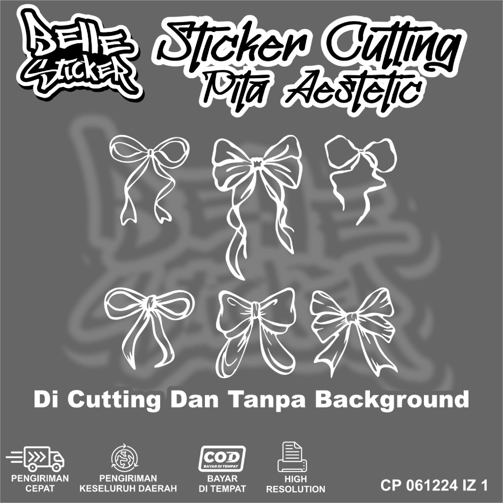 

Cutting Stiker Ribon Coquette Pita Custom Untuk Tumblr Motor Mobil Sticker Timbul Kaca Helm