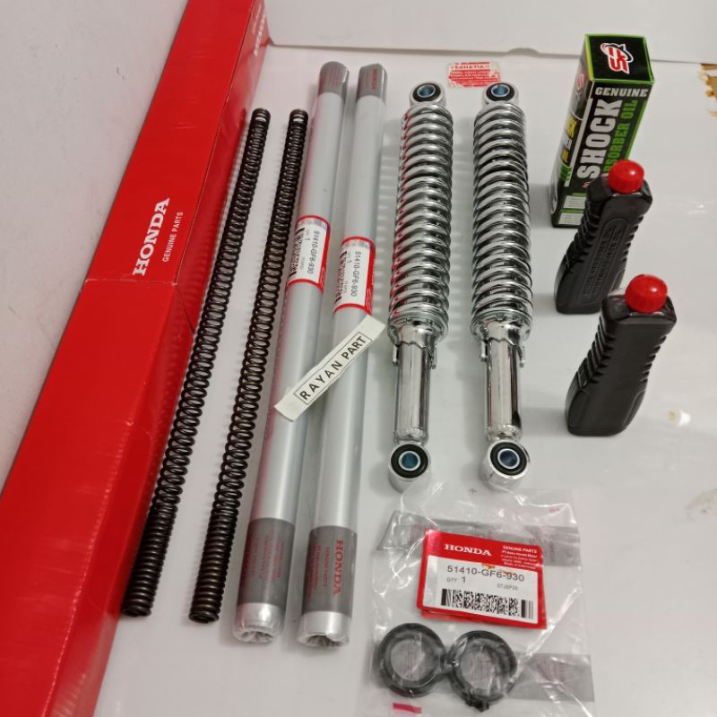 As shock depan+belakang honda win win win win sok+per+sil+oli original AHM-GF6