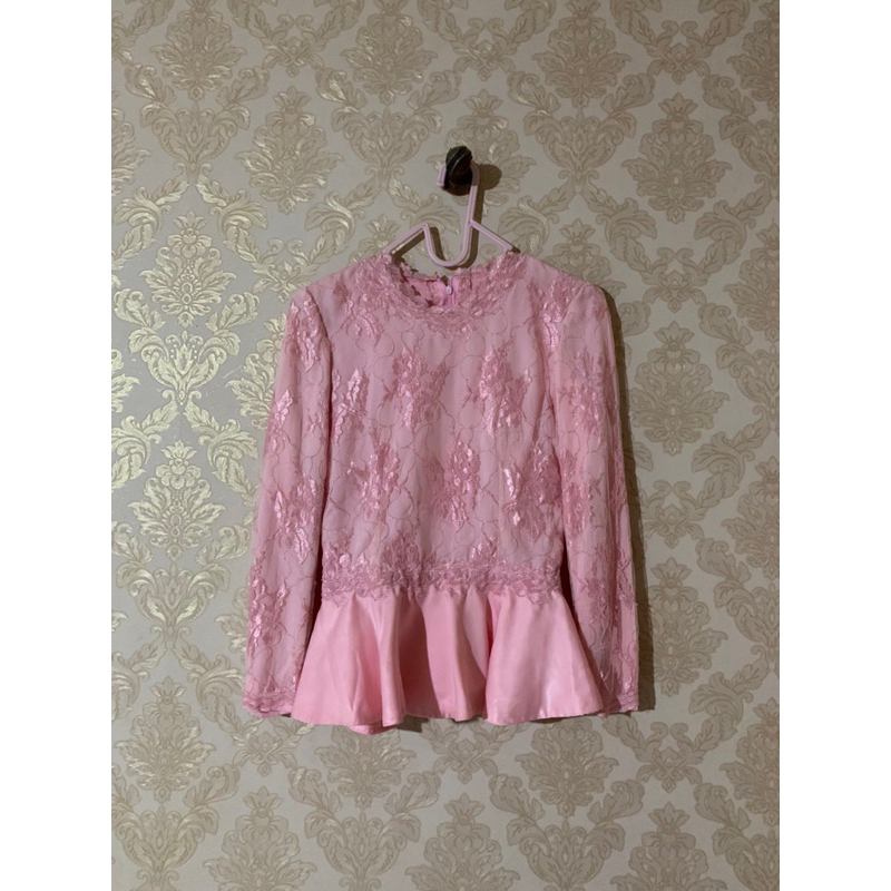 (PRELOVED) atasan bawahan kondangan pink rok duyung