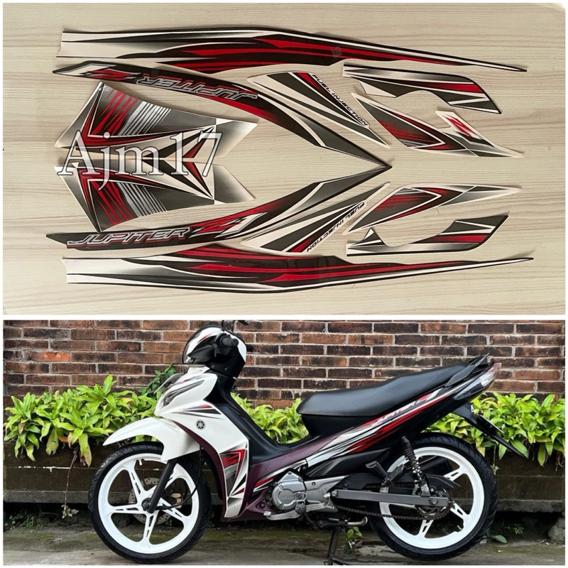 STIKER STRIPING MOTOR JUPITER Z1 2012 PUTIH