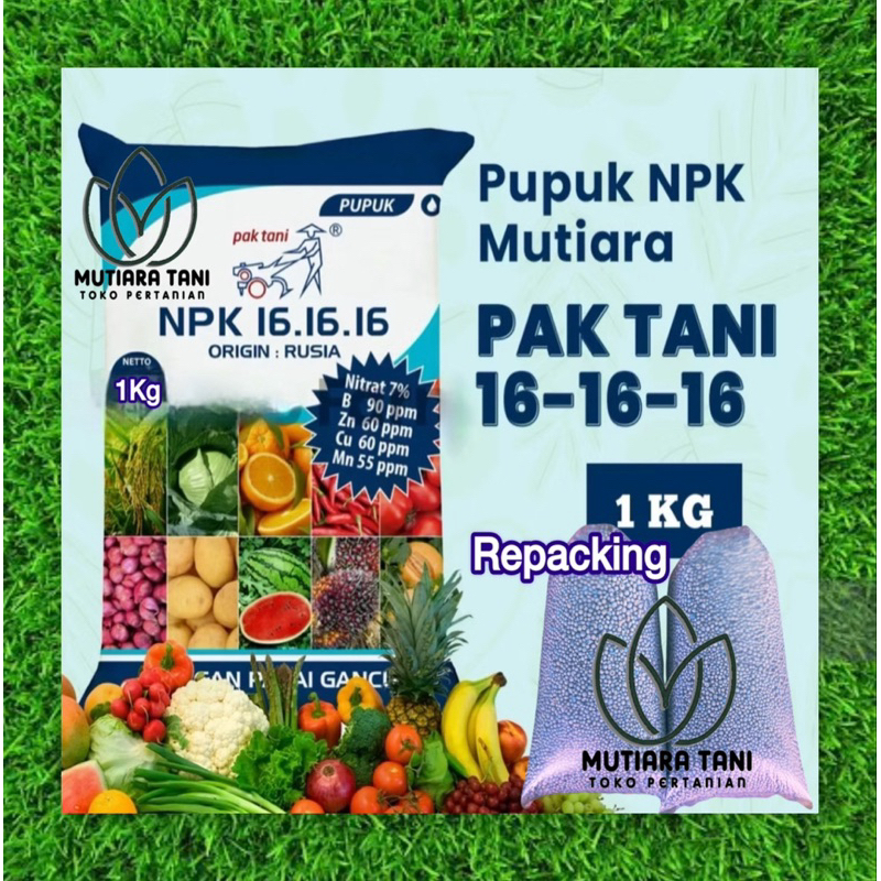 Pupuk NPK 16 Pak Tani Kemasan Repack 1kg