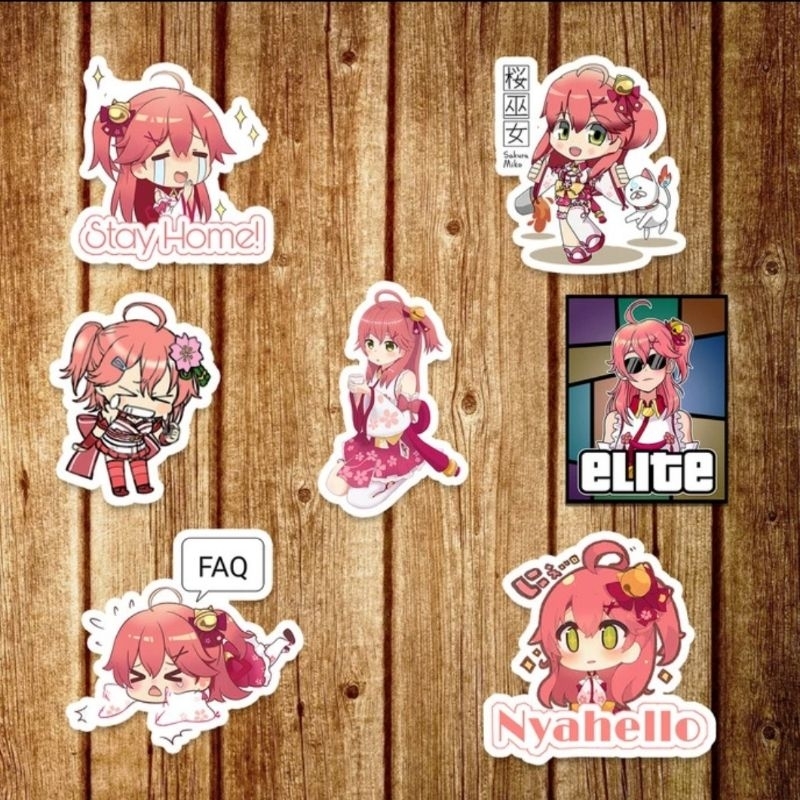Sticker Pack Hololive - Sakura Miko [7 Pcs]