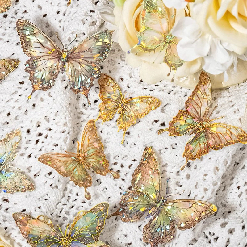 

20 pcs/pack Romantic Butterfly Decorative Transparant Sticker