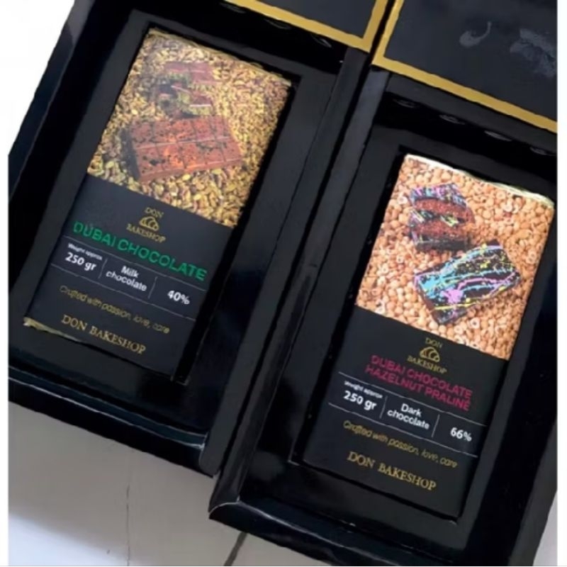 

Don Bakeshop Dubai Chocolate Praline Dark Milk 250 gr