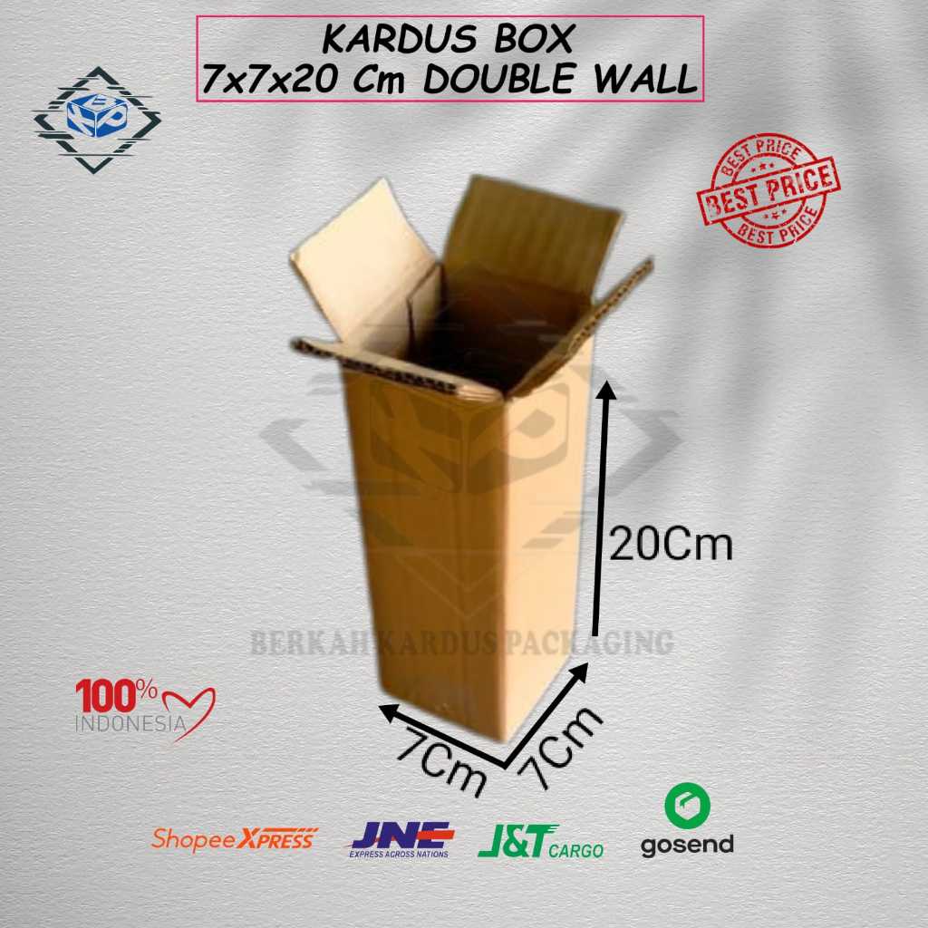 

Kardus box 7x7x20 cm double wall Tebal