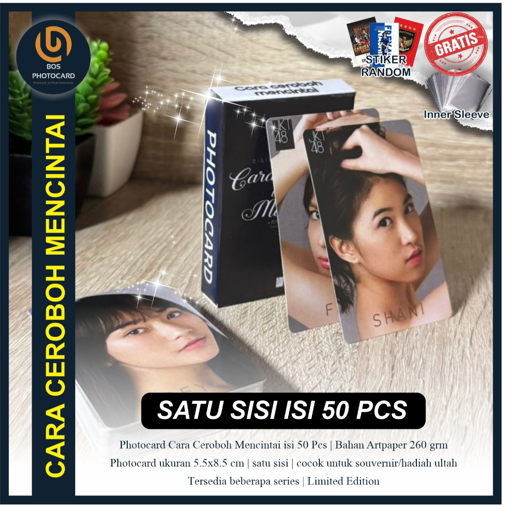 " Photocard JKT48 Edisi Cara Ceroboh Untuk Mencintai " isi 50 Pcs (Unofficial/Fanmade) Dapat Bonus S