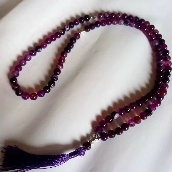tasbih batu kecubung wulung asli alami original