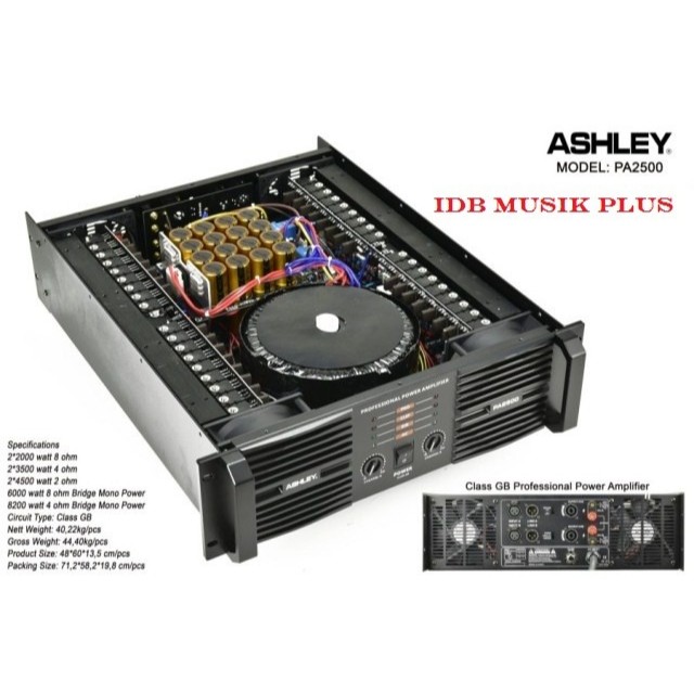 Power Ampli Class GB Ashley PA2500 PA 2500 Original
